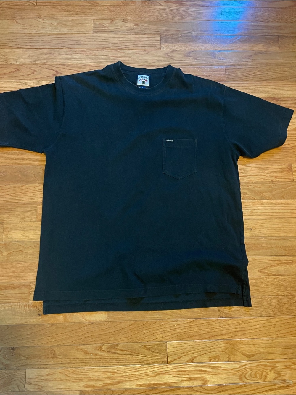 Faconnable Black Short-Sleeve Pocket Tee